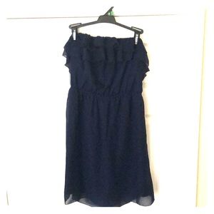 Strapless ruffle dress